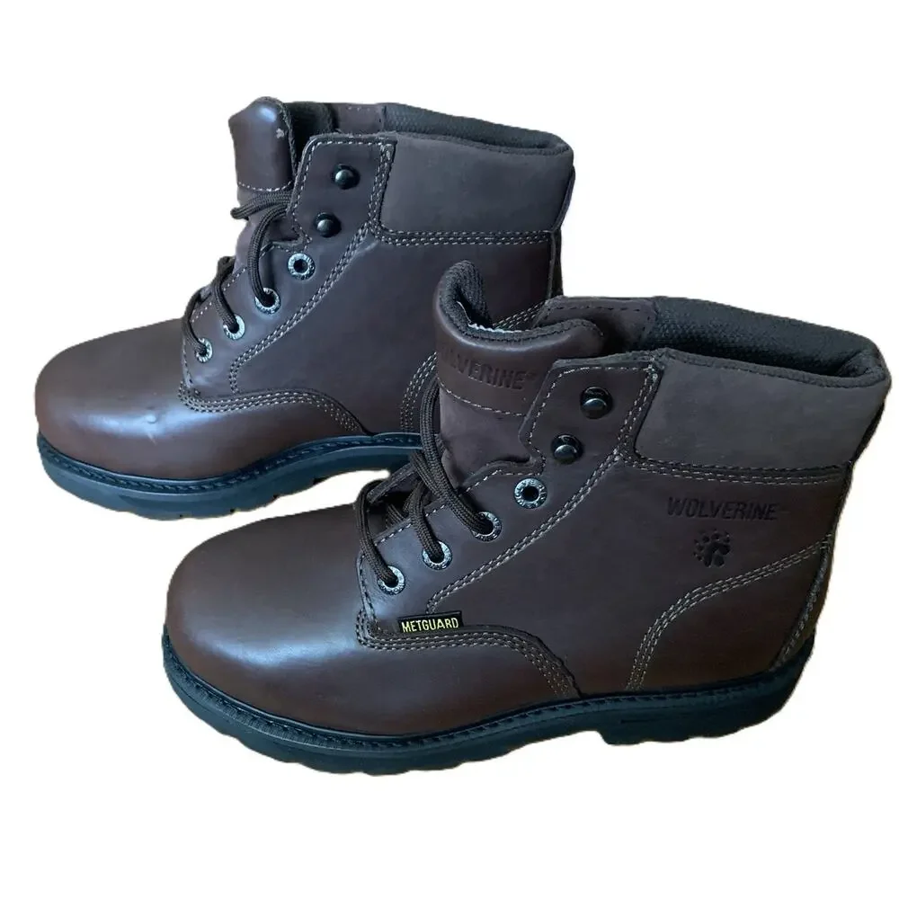 Wolverine Carlsbad Cap Steel Toe Leather Work Boots Size 8.5 Brown